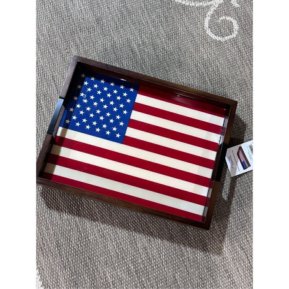 American Flag lazy Susan